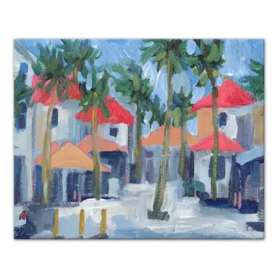 Beach Town 20" x 16" Canvas Wall Art {1}