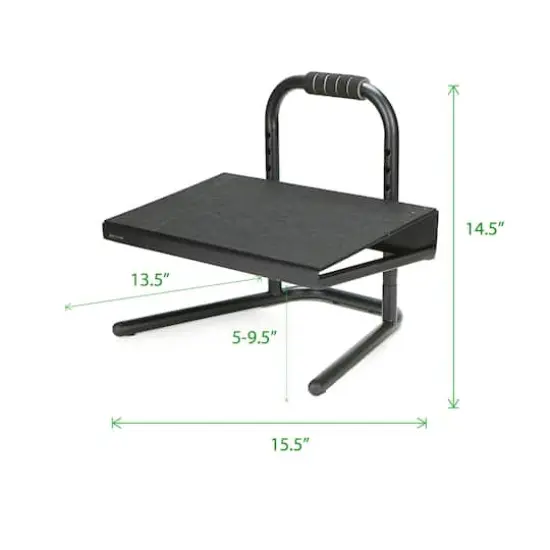 Mind Reader Black Ergonomic Foot Rest {4}