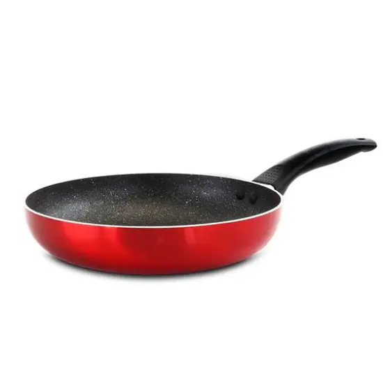 Oster Merrion 9.5" Red Aluminum Frying Pan With Bakelite Handle {1}