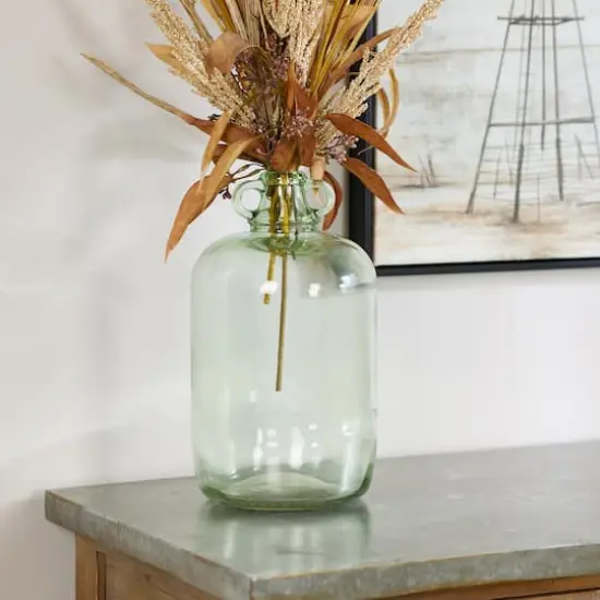 12.25" Sage Green Glass Jug Vases, 2ct. {3}