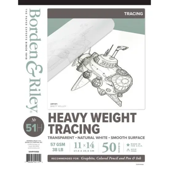 Borden & Riley&reg; #51H Heavy Weight Tracing Pad {2}