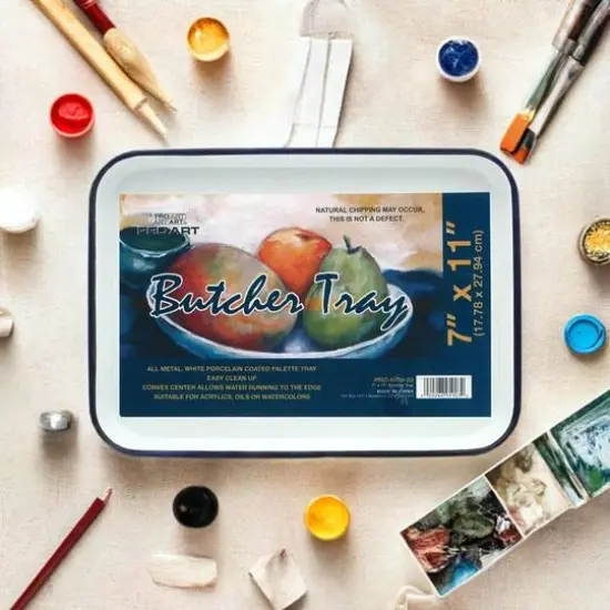 Pro Art&reg; Porcelain Coated Metal Butcher Tray {1}