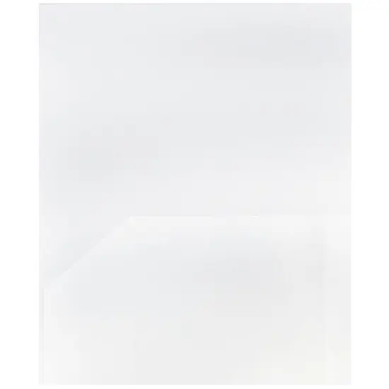 JAM Paper 9.5" x 11.5" Plastic 2 Pocket School POP Folders, 6ct. Clear {7}