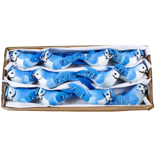 JAM Paper 4" Blue Jay Floral Accessories With Wire, 12ct. {1}