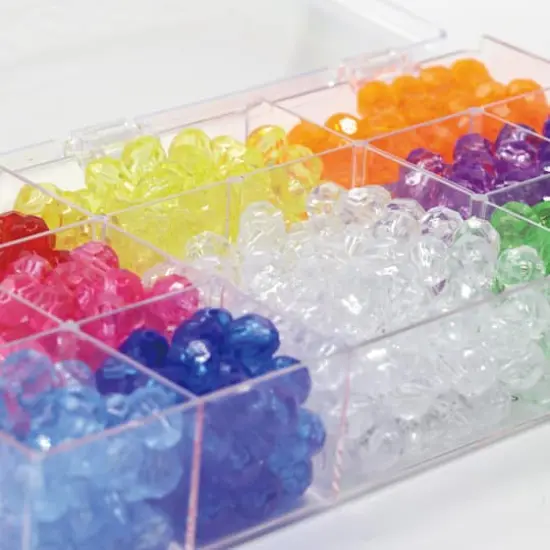Multicolor Faceted Plastic Beads by Creatology&trade;, 9mm x 9.5mm {4}