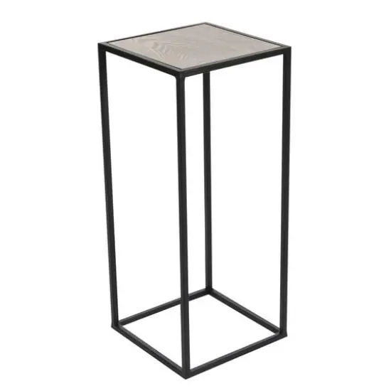 Black Metal Contemporary Accent Table Set {4}