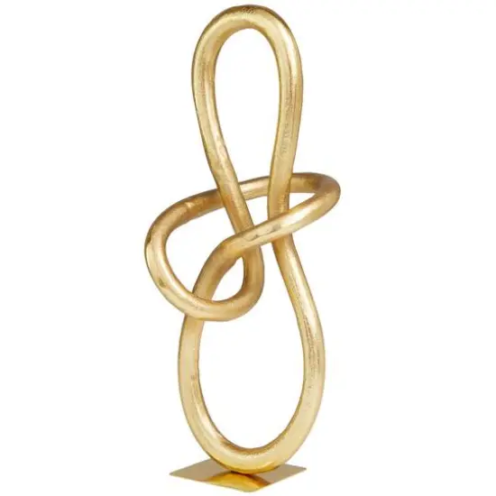 15" Golden Aluminum Abstract Sculpture D&eacute;cor {1}