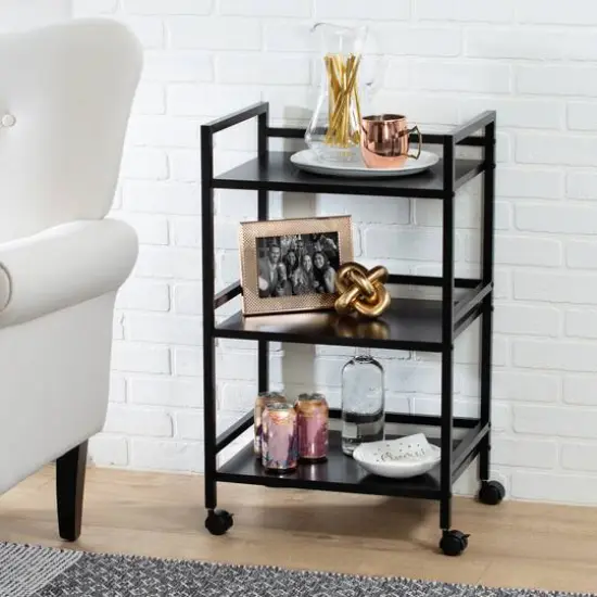 Honey Can Do Black Metal Rolling Cart {4}