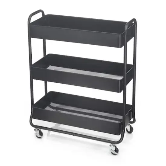 Hudson Rolling Cart by Simply Tidy&trade; Black {1}