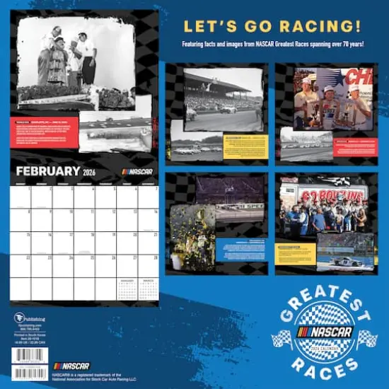 2026 Nascar Greatest Races Wall Calendar {6}