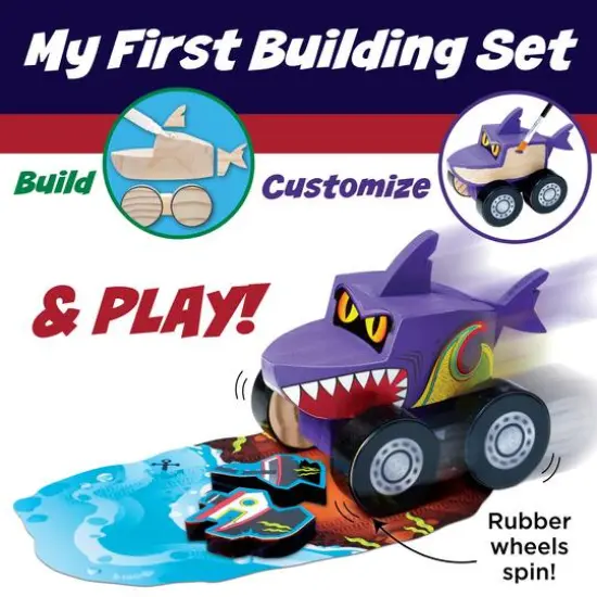Creativity for Kids&reg; Buildeez!&trade; Chomper Monster Shark Wooden Model Set {7}