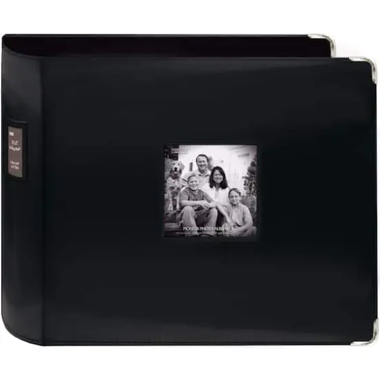 Pioneer® Extra Large 3-Ring Sewn Leatherette Album, 12" x 12" Black {1}