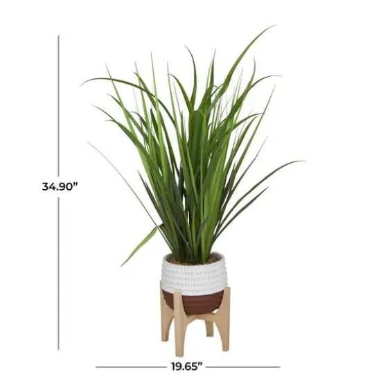 3ft. Potted Green Grass Contemporary Artificial Foliage {7}