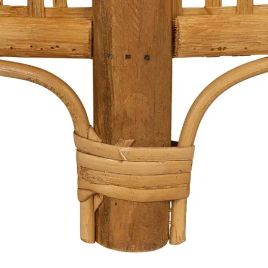 Hello Honey&reg; Round Bamboo & Rattan Accent Table Natural {7}