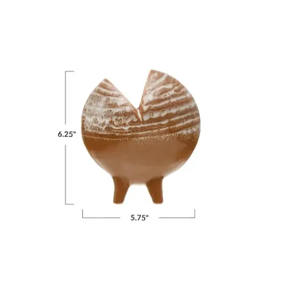 Hello Honey&reg; 6.25" Multicolor Modern Stoneware Footed Pod Vase {3}