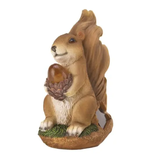7" Squirrel Solar Statue {1}