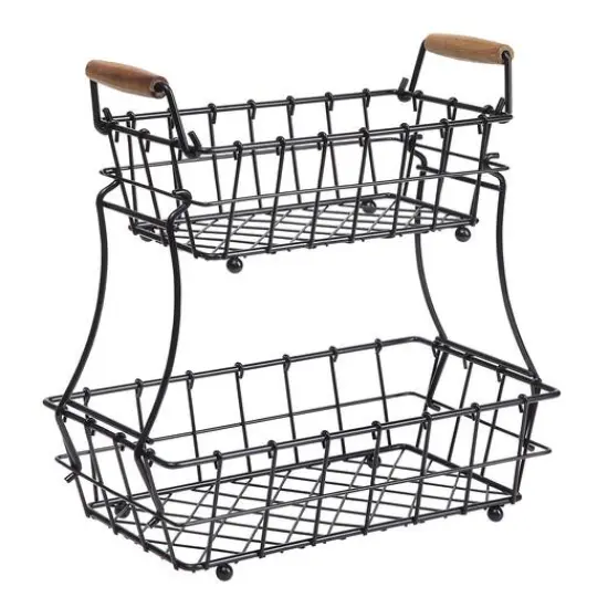 SunnyPoint 2-Tier Wire Basket {1}