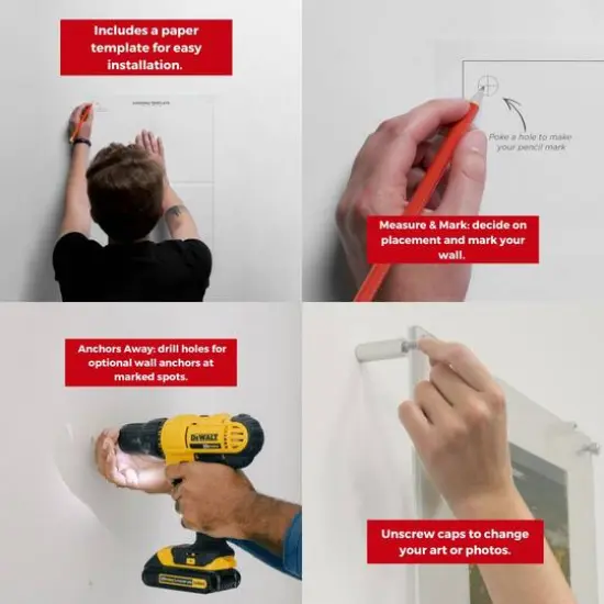 Cool Modern Frames 2 Pack Clear Acrylic Float Frame with Silver Hardware {10}