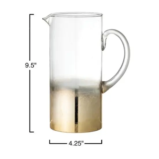 Hello Honey&reg; 10" Gold Ombre Glass Pitcher {1}