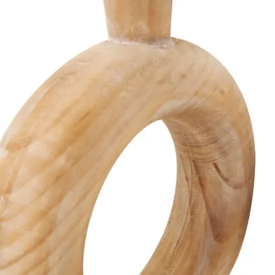 Natural Wood Circular Vase with Cutout Center Set {5}