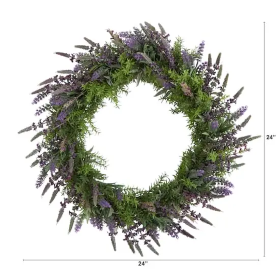 24" Lavender Wreath {5}