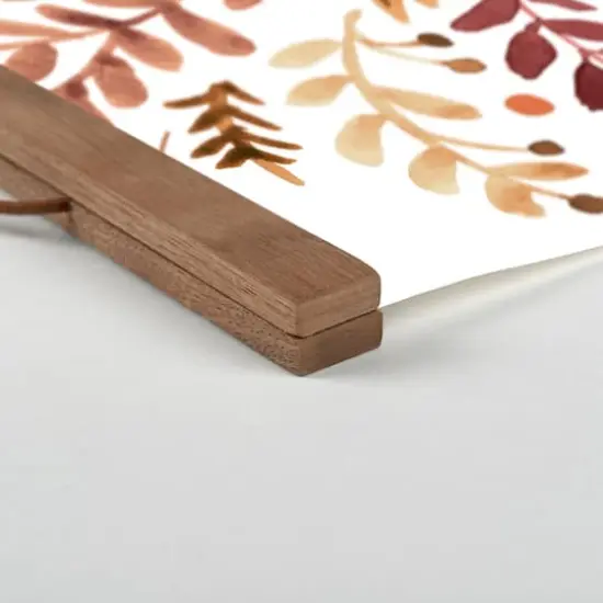 Give Thanks Fall Floral Teak Hanging Canvas {3}