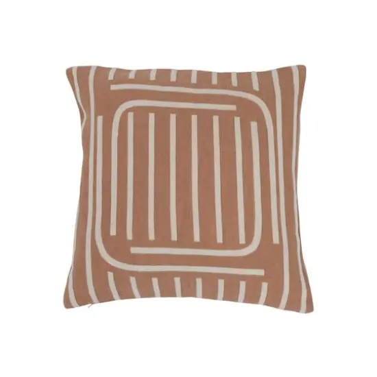 Hello Honey® Putty & Cream Lines Woven Cotton Reversible Pillow {1}