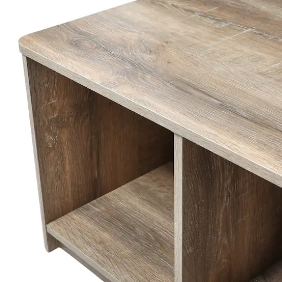 Hello Honey&reg; Coastal Oak Coffee Table with Storage {6}