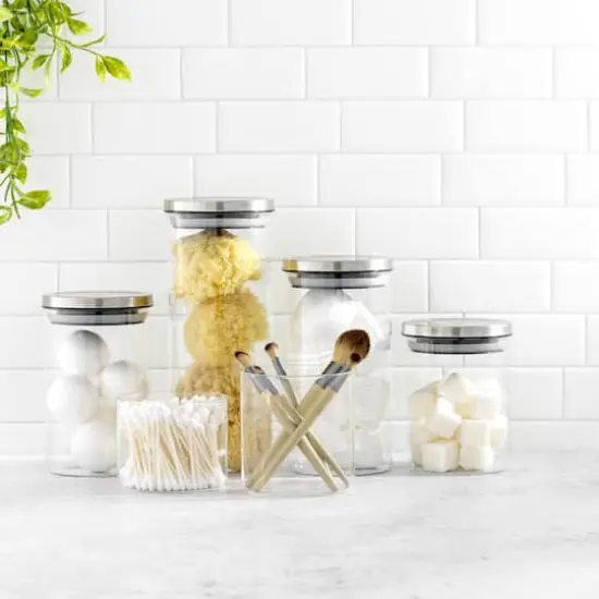 JoyJolt&reg; Storage Jars with Airtight Stainless Steel Lids, 6ct. {5}