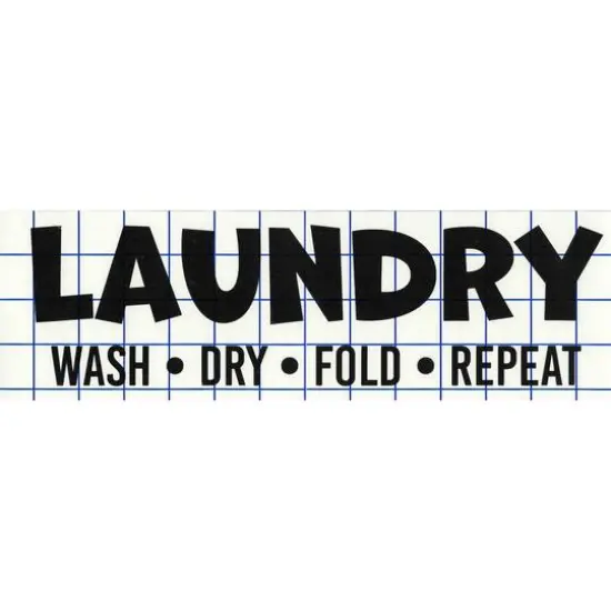 Leisure Arts&reg; Vinyl Matte Black Laundry Decal {1}