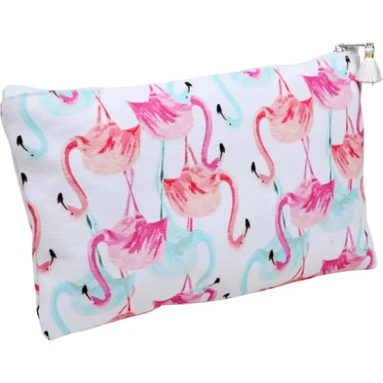 SINGER&reg; Large Flamingo Print Sewing Basket with Matching Pouch Sew Kit {8}