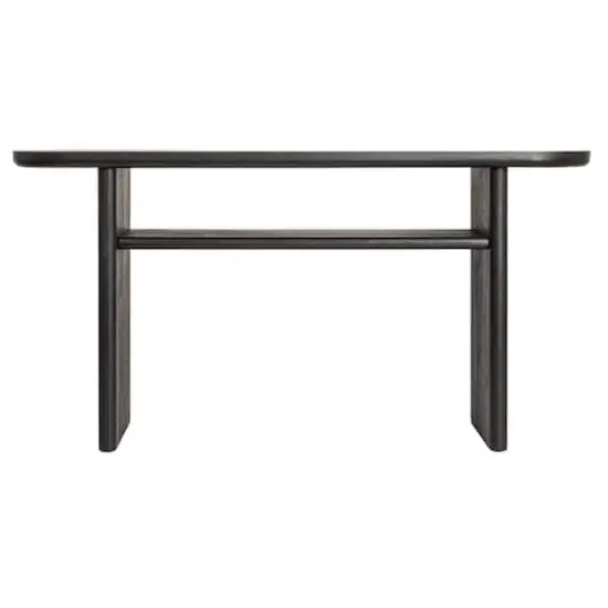 Hello Honey&reg; Black Sturdy Fir Wood Console Table {4}