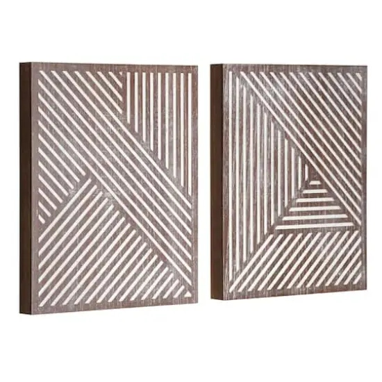 American Art D&eacute;cor&trade; Walnut Brown Contemporary Wood Wall D&eacute;cor Set {1}