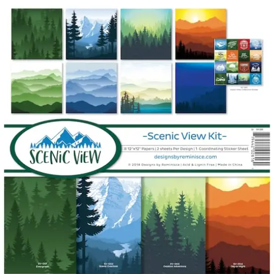 Reminisce Collection Kit 12"X12"-Scenic View {1}