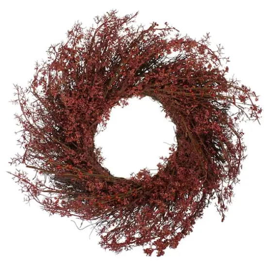 24" Fall Harvest Burgundy Berry Wreath {1}