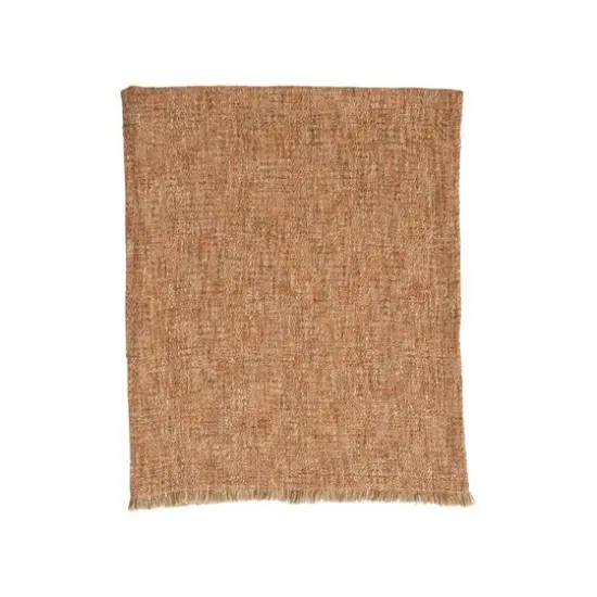 Hello Honey&reg; Tan M&eacute;lange Boucl&eacute; Throw with Fringe {1}