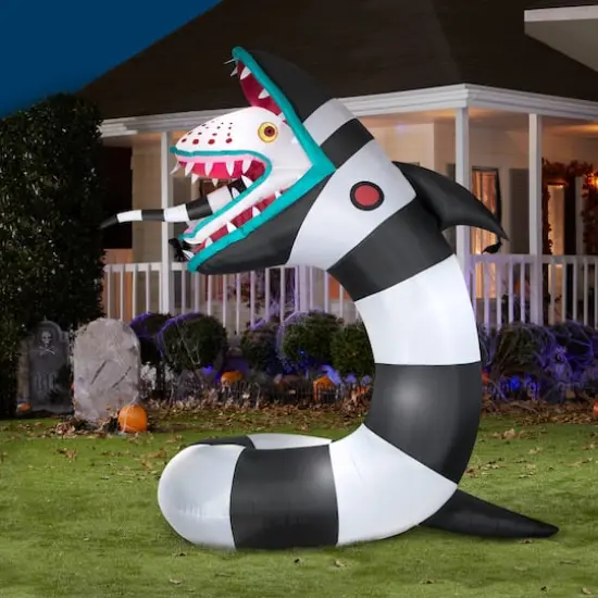 9.5ft. Animated Airblown® Inflatable Beetlejuice Sandworm with LED Lights {3}
