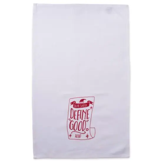 DII&reg; Assorted Dear Santa Holiday Printed Dishtowel Set {3}