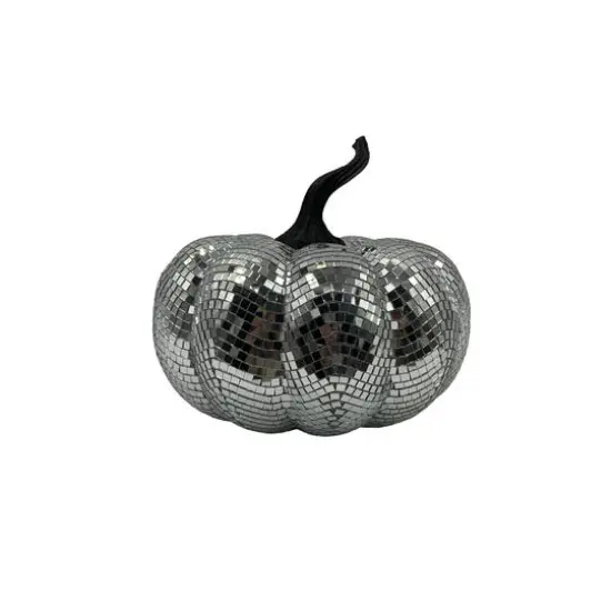 8.25" Disco Pumpkin Tabletop D&eacute;cor by Ashland&reg; Silver {1}