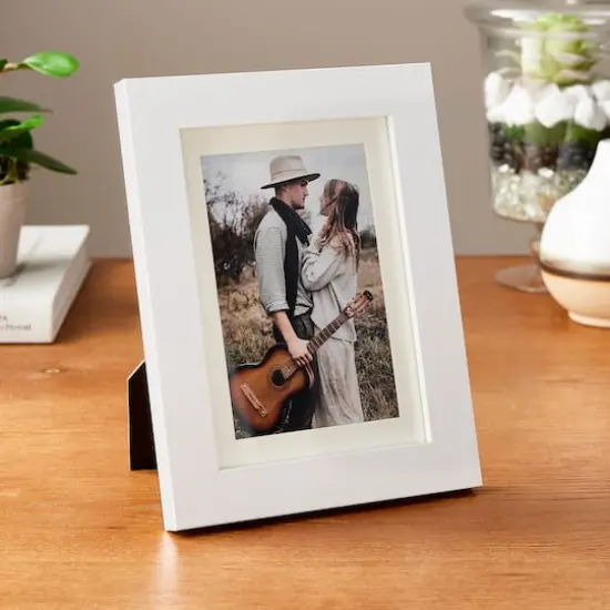 Simply Essentials&trade; 4" x 6" White Frame with Mat by Studio D&eacute;cor&reg; {3}