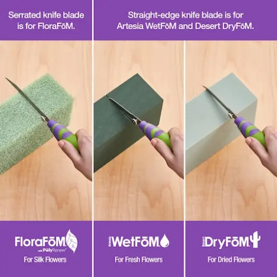 FloraCraft&reg; Easy Prō&reg; Floral Tools Floral FōM Knife & Blade Set {6}