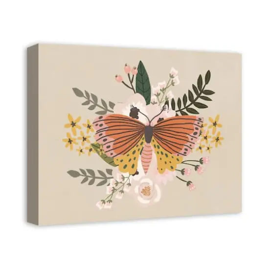 Folksy Flutter White 16" x 20" Canvas Wall Art {3}