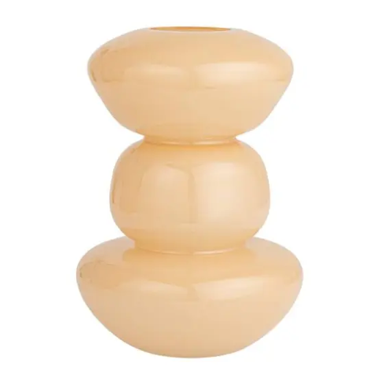 Hello Honey&reg; 10" Nude Beige Natural Elegance Glass Vase {5}