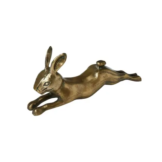 Hello Honey® 11" Antique Brass Decorative Embossed Aluminum Rabbit {8}