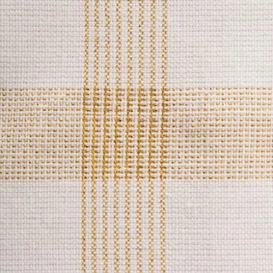 DII&reg; 120" Gold Lurex Plaid Tablecloth {5}