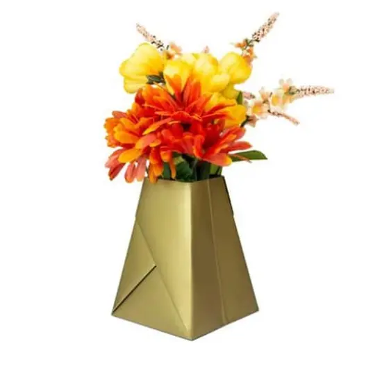 JAM Paper Pop-Up Vase Boxes, 3ct. Metallic Gold {1}