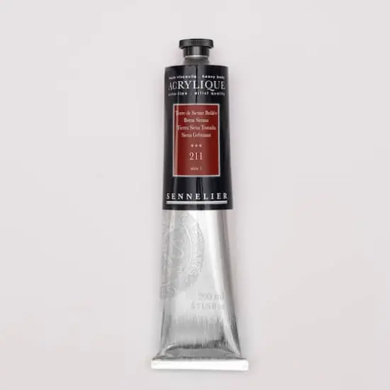 Sennelier Extra Fine Artists' Acrylic Paint, 200mL 211 Burnt Sienna {1}