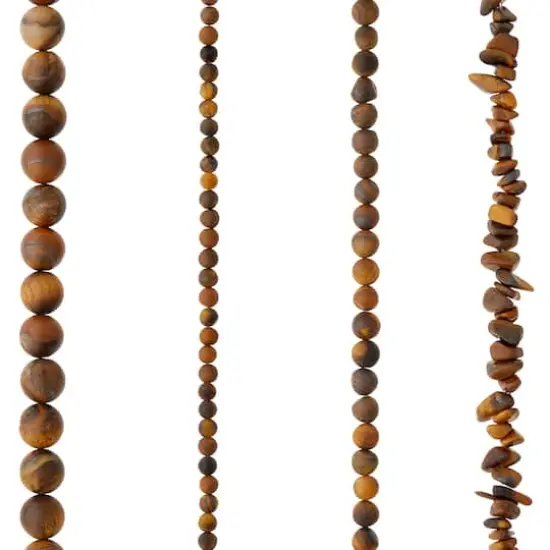 Matte Brown Tiger's Eye Stone Beads by Bead Landing&trade; {6}