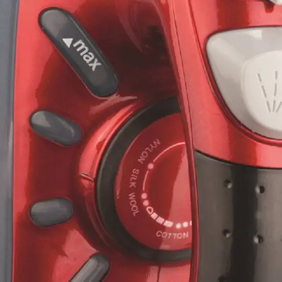 Brentwood&reg; Full-Size Nonstick Steam Iron Red {12}