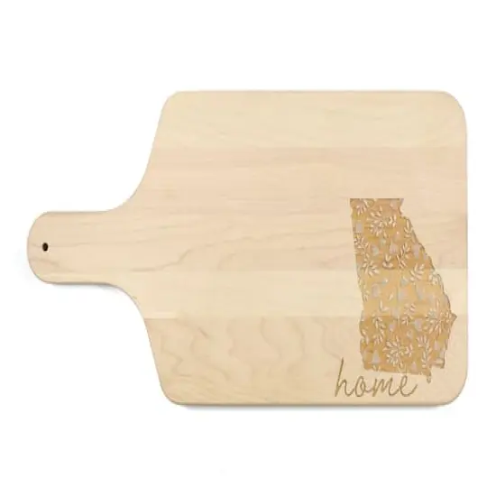 17" Floral Home State Maple Paddle Cutting Board Georgia {1}